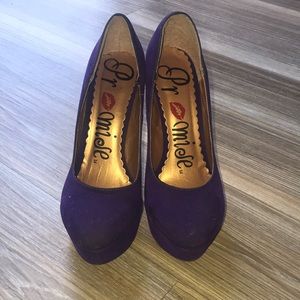 Deep Purple 5in Suede Heels